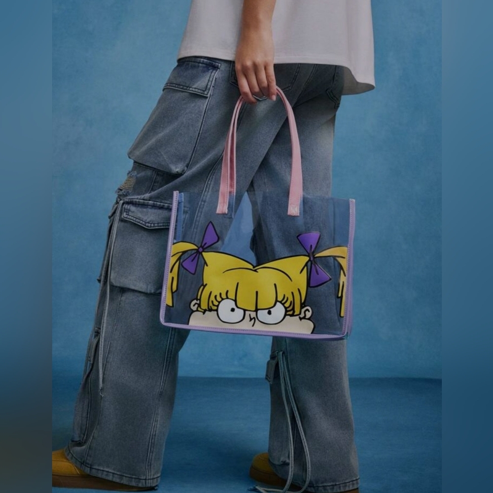 RUGRATS Transparent Tote Bag - Blue and Pink - Picture 4 of 7
